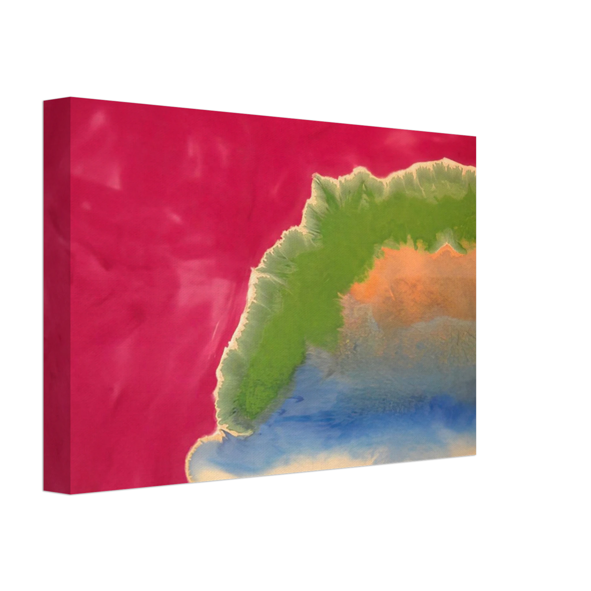 Ronnie Landfield - Red Wall - 1970 Canvas - 70x100 cm / 28x40 inches-canvas