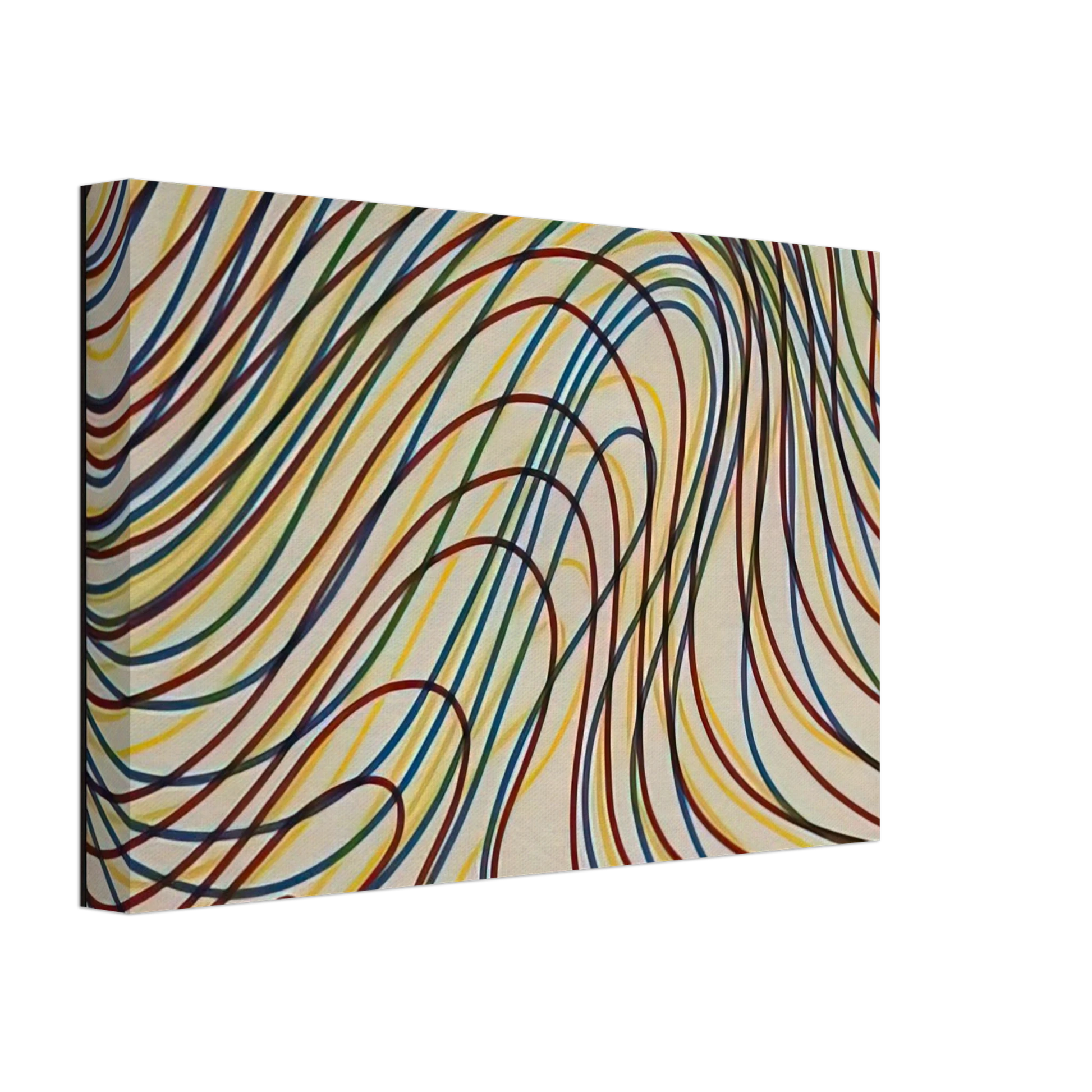 Sol LeWitt - Wavy Lines with Black Border Canvas - 40x60 cm / 16x24 inches-canvas