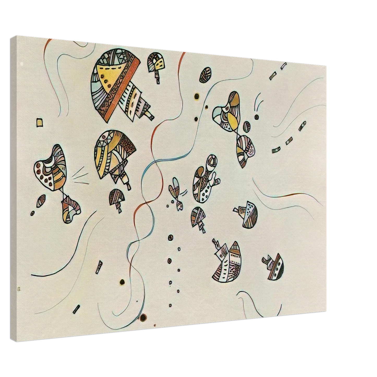 Wassily Kandinsky - LAST WATERCOLOUR 1944 Canvas - 20x30 cm / 8x12 inches-canvas