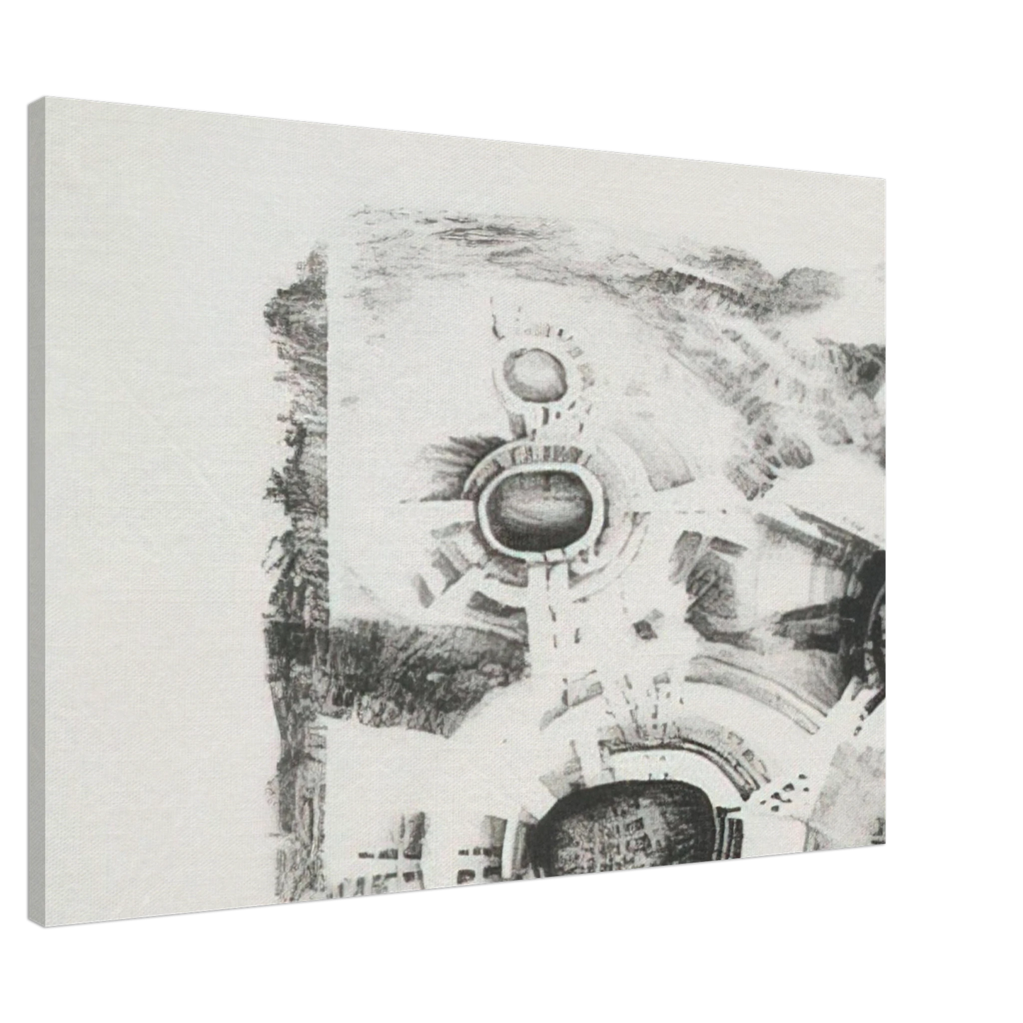 Lee Bontecou - SECOND STONE 1962 Canvas - 20x30 cm / 8x12 inches-canvas