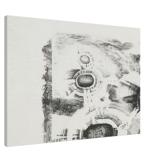 Lee Bontecou - SECOND STONE 1962 Canvas - 20x30 cm / 8x12 inches-canvas