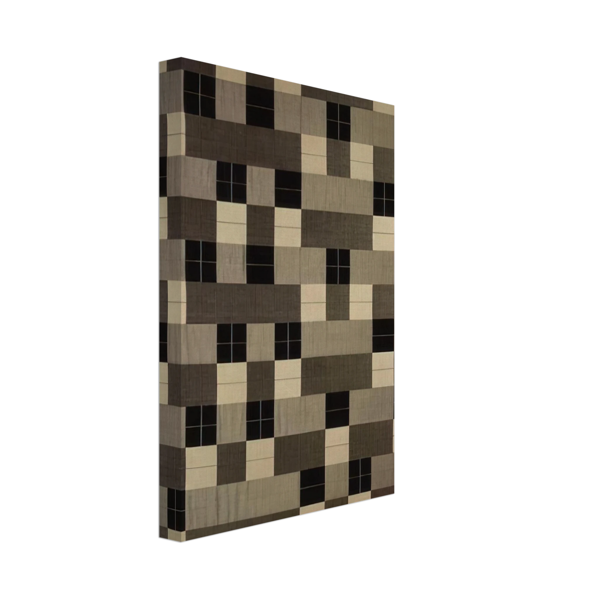 Anni Albers - BLACK WHITE GRAY 1964 Canvas - 40x60 cm / 16x24 inches-canvas