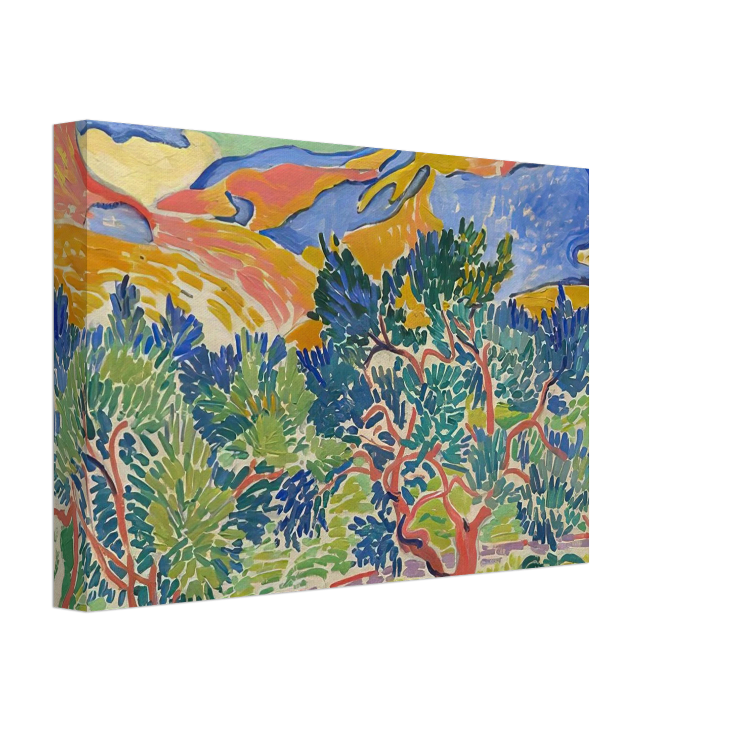 Andre Derain - MOUNTAINS AT COLLIOURE 1905 Canvas - 40x60 cm / 16x24 inches-canvas