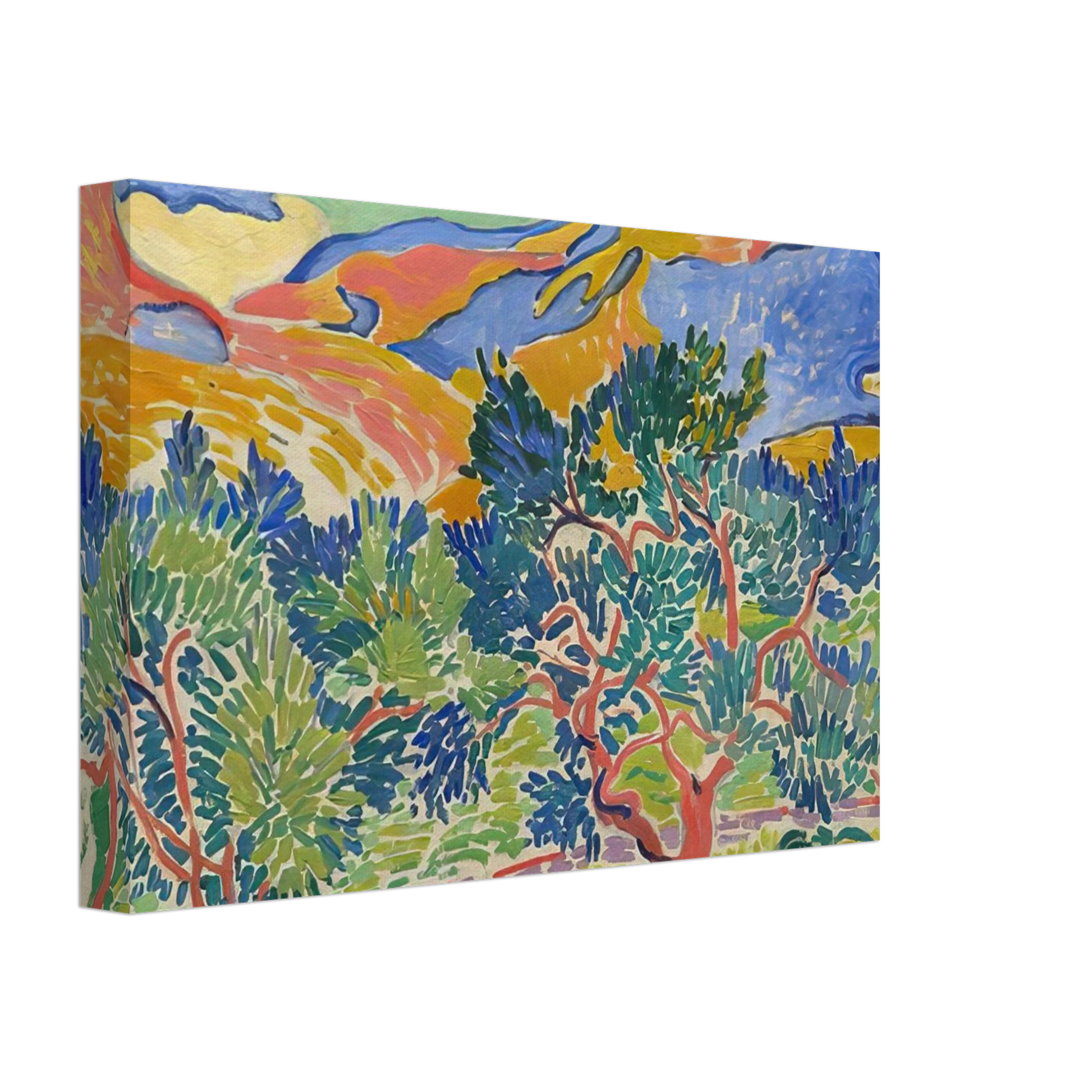 Andre Derain - MOUNTAINS AT COLLIOURE 1905 Canvas - 40x60 cm / 16x24 inches-canvas
