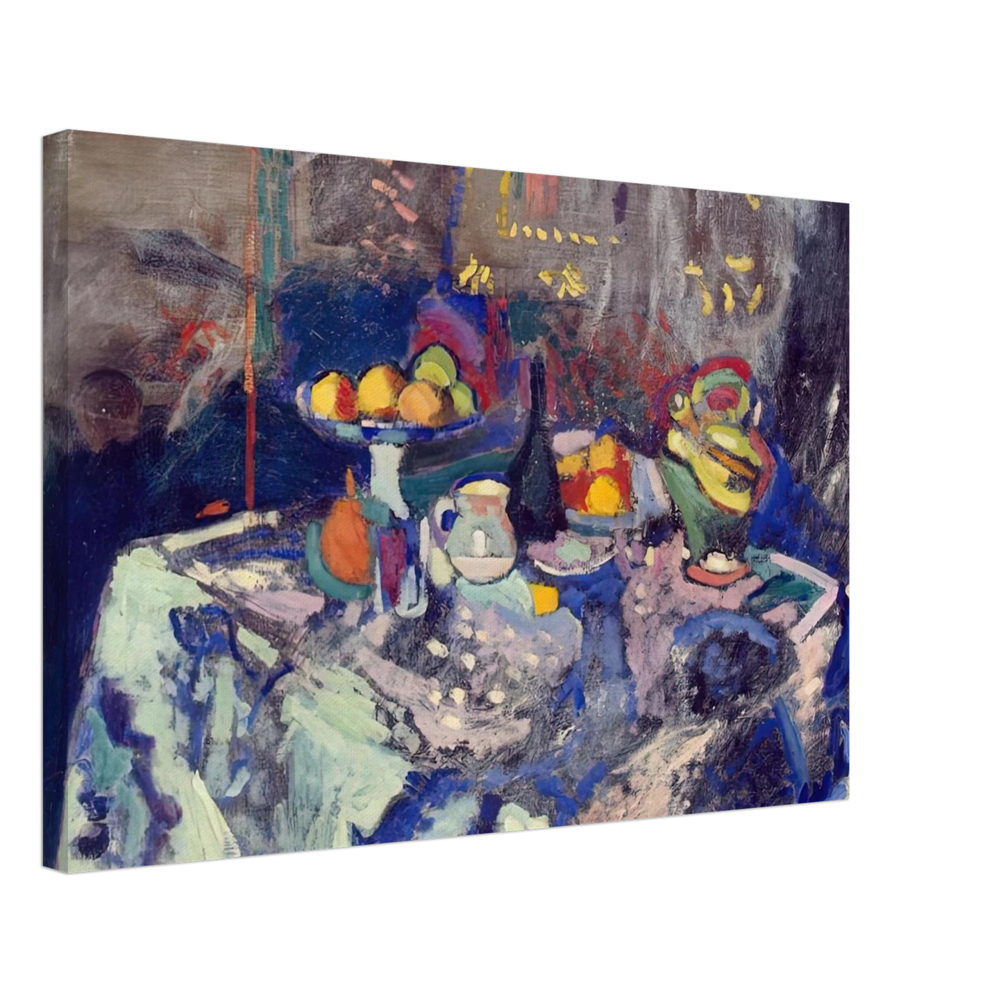 Henri Matisse - VASE BOTTLE AND FRUIT 1906 Canvas - 40x60 cm / 16x24 inches-canvas