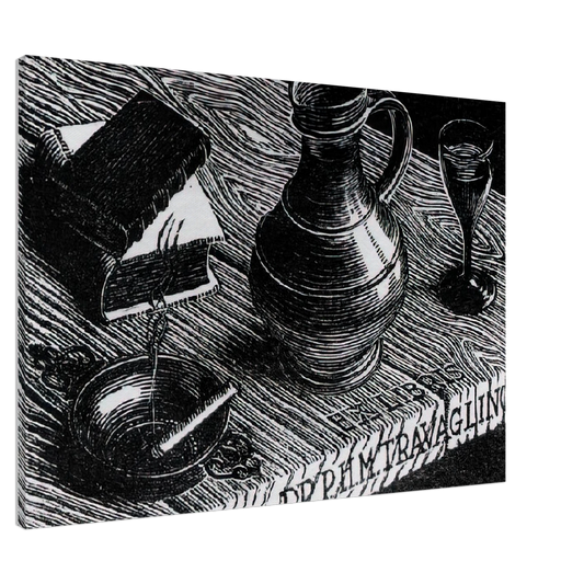 MC Escher - BOOKPLATE DR P H M TRAVAGLINO Canvas - 20x30 cm / 8x12 inches-canvas