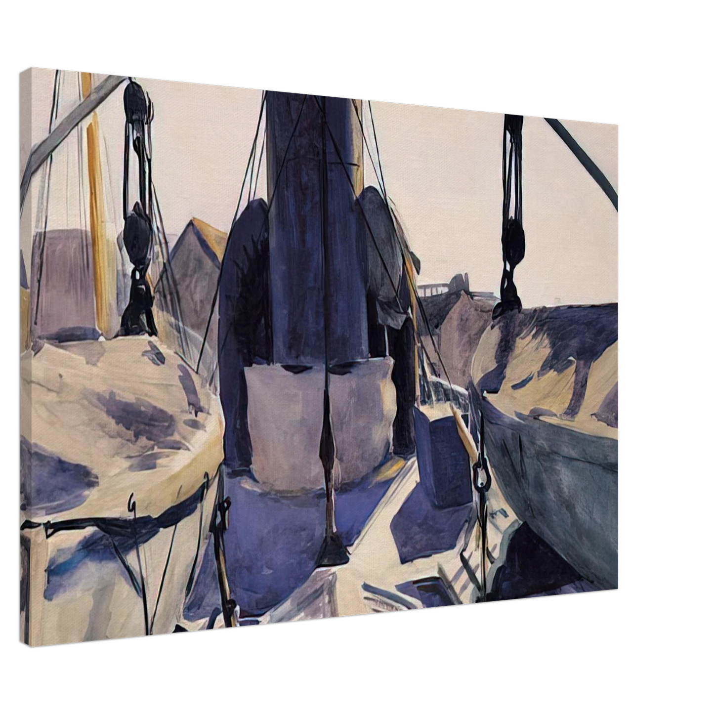 Edward Hopper - Funnel of Trawler Canvas - 20x30 cm / 8x12 inches-canvas