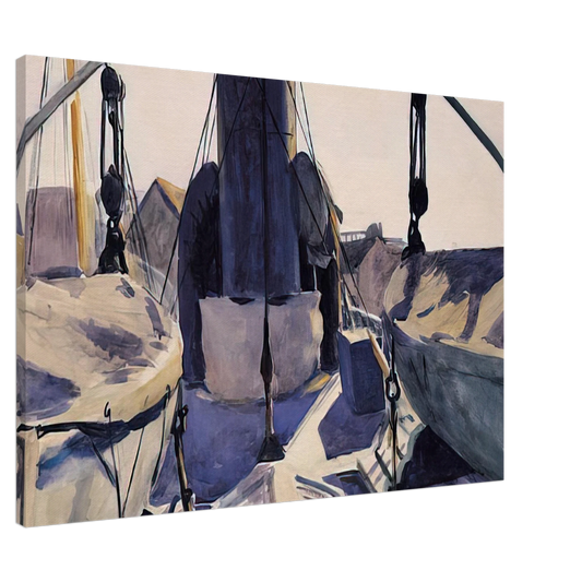 Edward Hopper - Funnel of Trawler Canvas - 20x30 cm / 8x12 inches-canvas