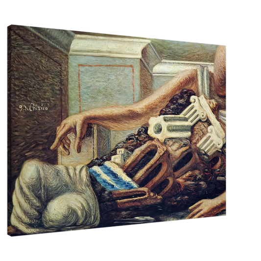 Giorgio de Chirico - ARCHAEOLOGIST Canvas - 20x30 cm / 8x12 inches-canvas