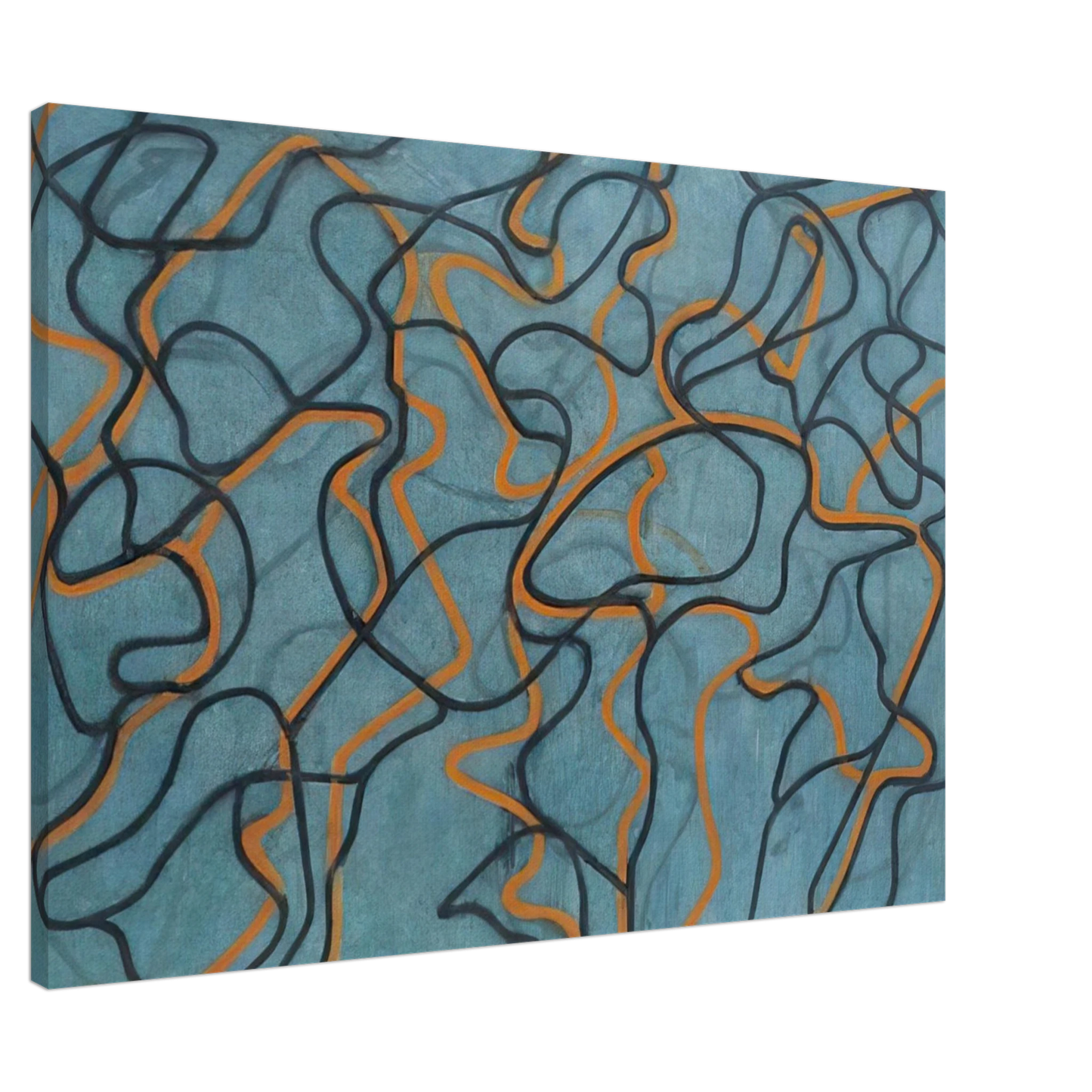 Brice Marden - Letter About Rocks #3, Blue Ground - 2010 Canvas - 20x30 cm / 8x12 inches-canvas