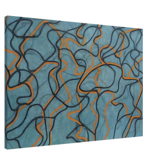 Brice Marden - Letter About Rocks #3, Blue Ground - 2010 Canvas - 20x30 cm / 8x12 inches-canvas
