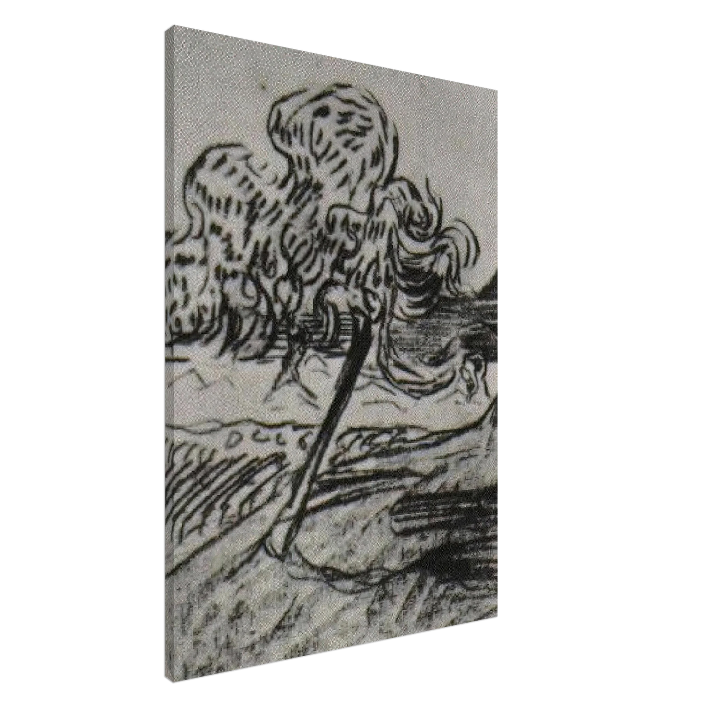 Vincent van Gogh - Study of a Fruit Tree Canvas - 20x30 cm / 8x12 inches-canvas