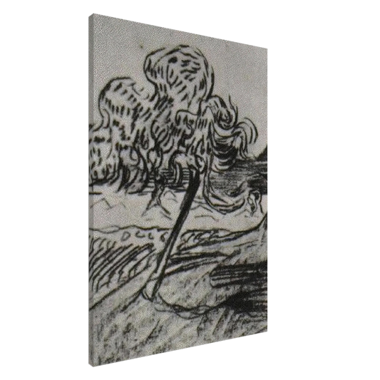 Vincent van Gogh - Study of a Fruit Tree Canvas - 20x30 cm / 8x12 inches-canvas