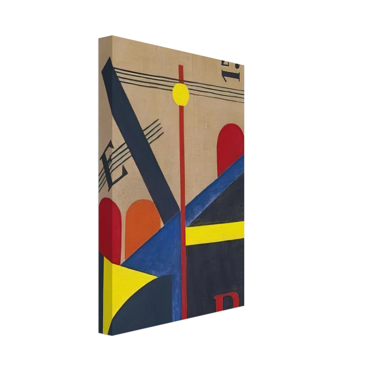 Laszlo Moholy-Nagy - Large painting of the railroad Canvas - 40x60 cm / 16x24 inches-canvas