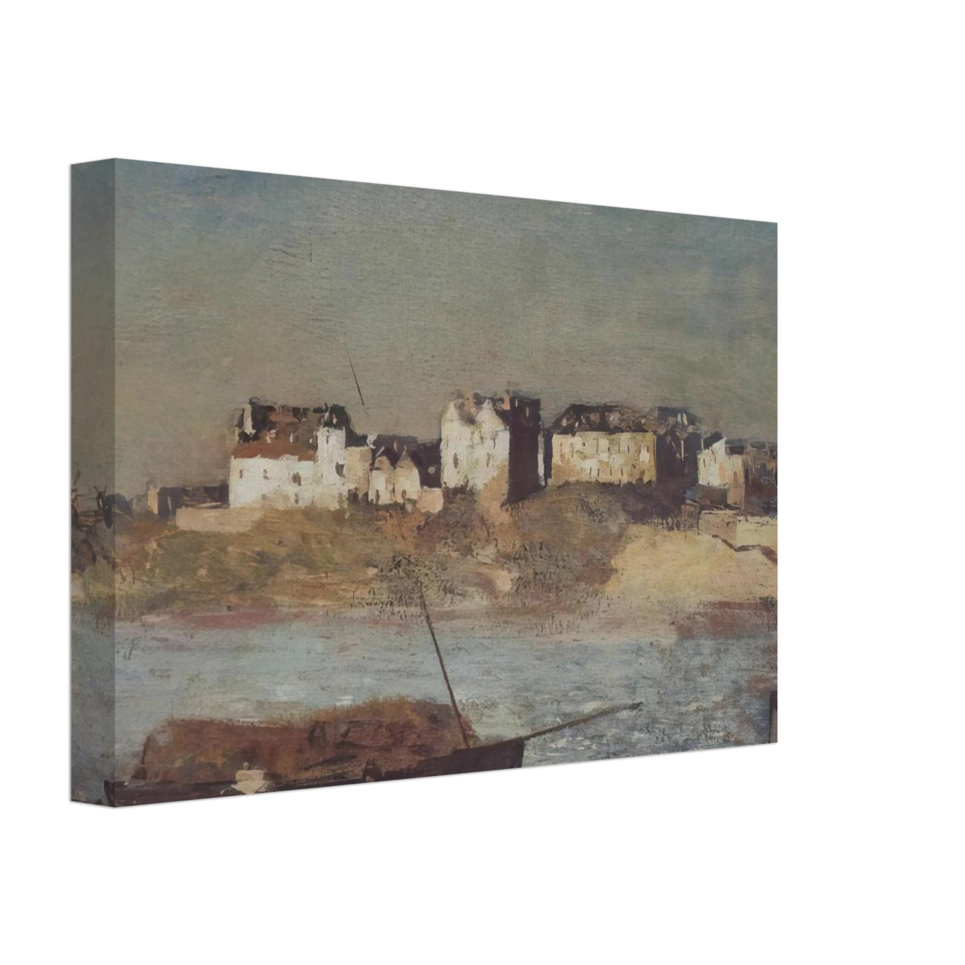 Odilon Redon - BRETON HARBOUR Canvas - 70x100 cm / 28x40 inches-canvas