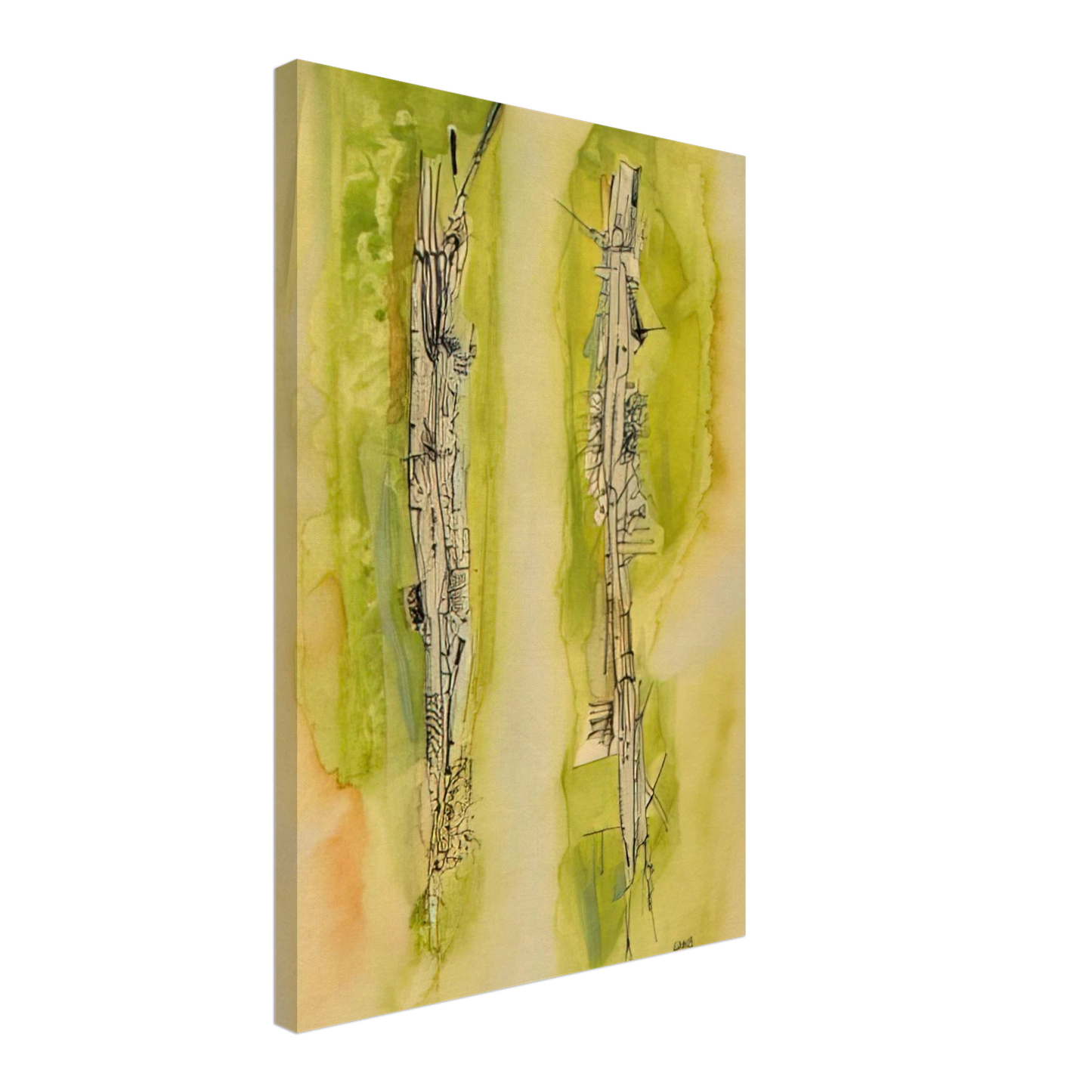 Wols - Untitled - 1940 Canvas - 40x60 cm / 16x24 inches-canvas