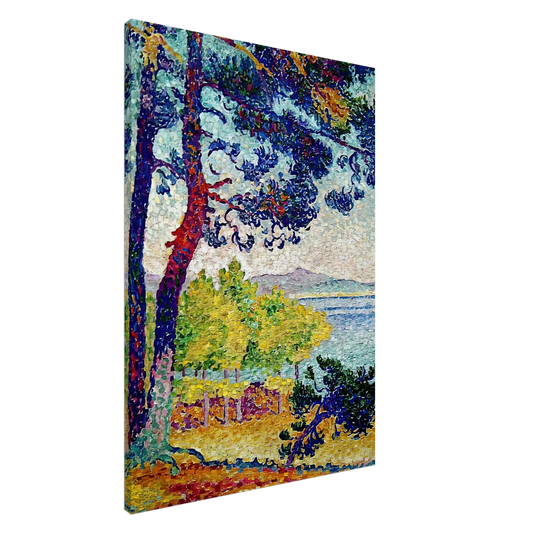 Henri-Edmond Cross - Afternoon at Pardigon, Var Canvas - 20x30 cm / 8x12 inches-canvas