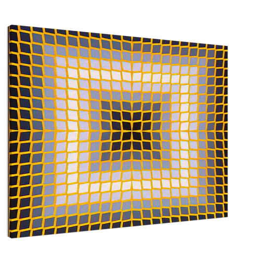 Victor Vasarely - Quasar Dia - 1965 Canvas - 20x30 cm / 8x12 inches-canvas