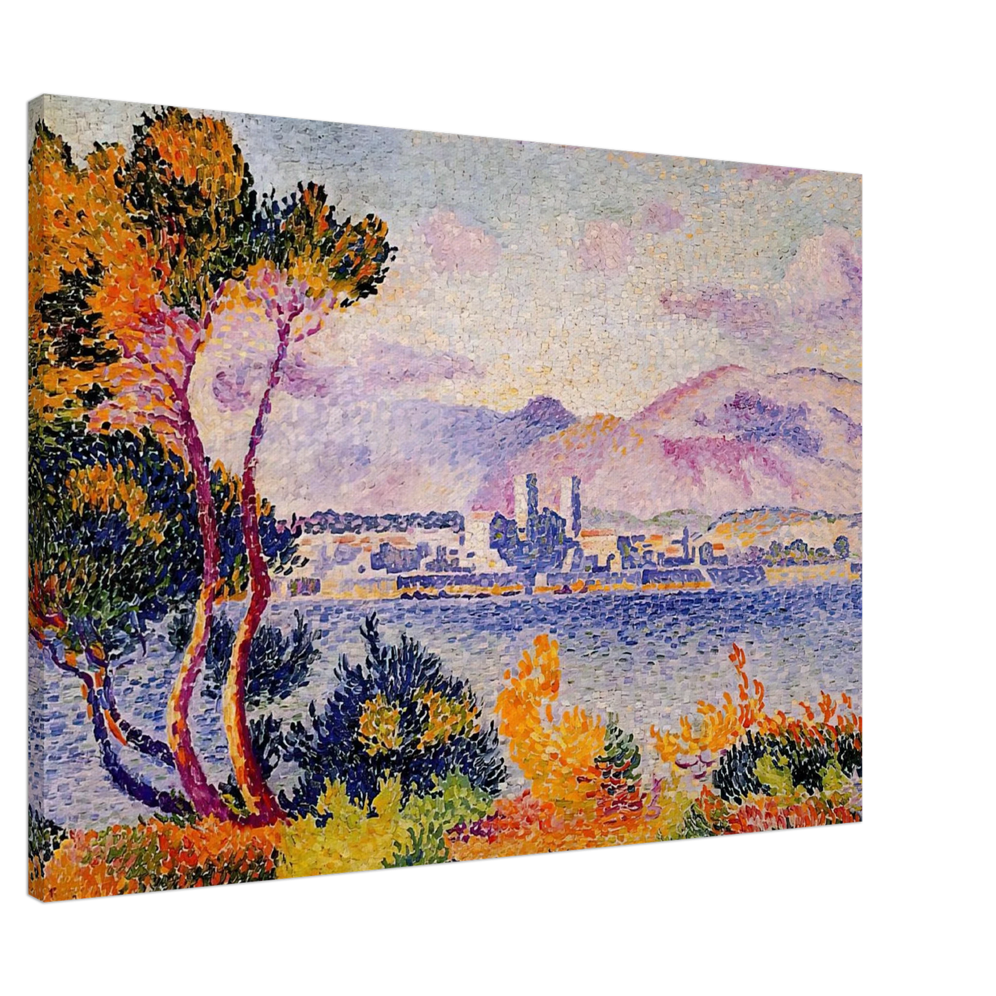 Henri-Edmond Cross - Antibes, Afternoon Canvas - 20x30 cm / 8x12 inches-canvas
