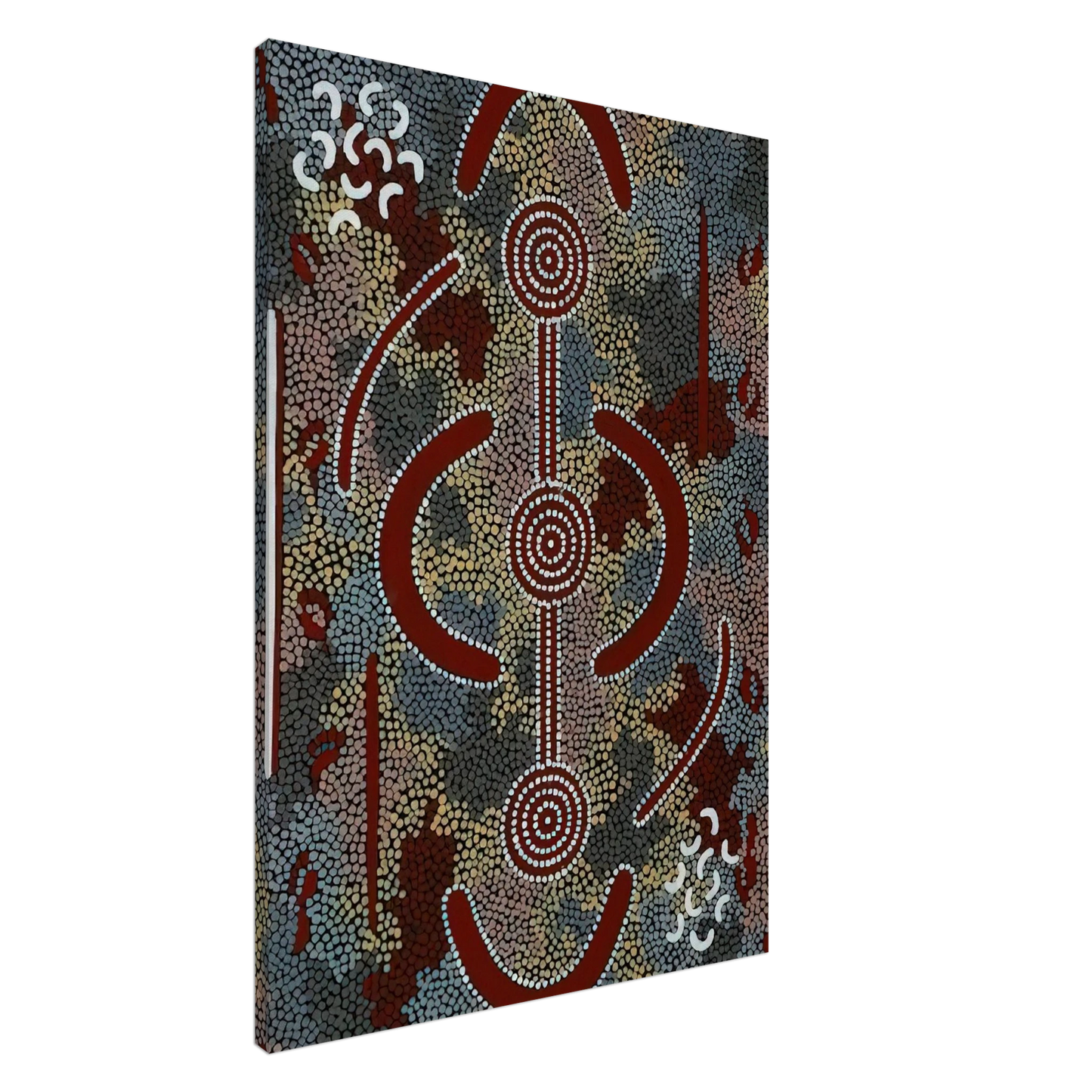 Clifford Possum Tjapaltjarri - Honey Ant Dreaming - 1981 Canvas - 20x30 cm / 8x12 inches-canvas