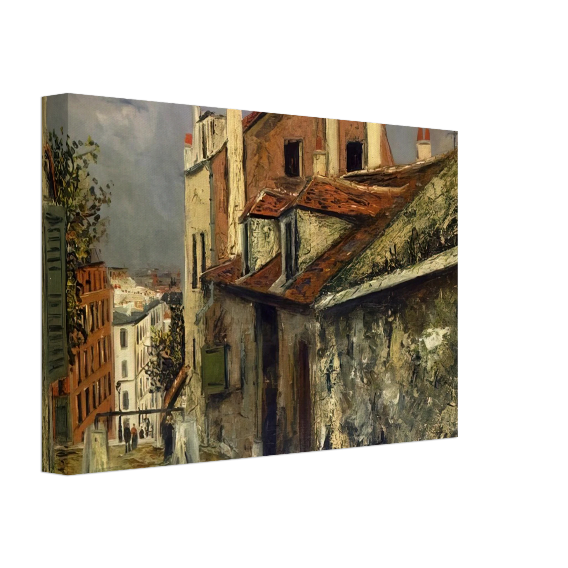 Maurice Utrillo - THE HOUSE OF MIMI PINSON IN MONTMARTRE Canvas - 70x100 cm / 28x40 inches-canvas