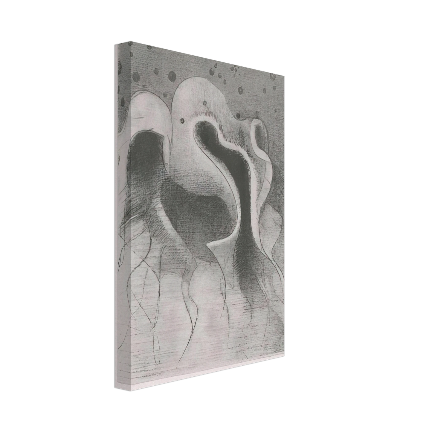 Odilon Redon - THE BEASTS OF THE SEA ROUND LIKE LEATHER BOTTLES PLATE 22 1896 Canvas - 70x100 cm / 28x40 inches-canvas