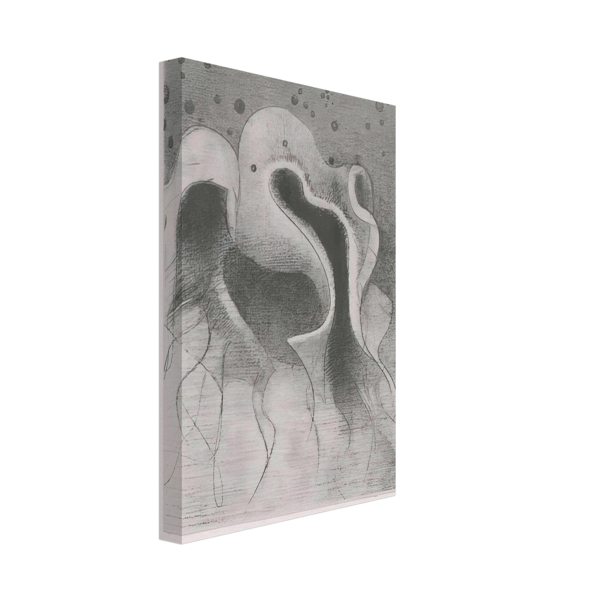 Odilon Redon - THE BEASTS OF THE SEA ROUND LIKE LEATHER BOTTLES PLATE 22 1896 Canvas - 70x100 cm / 28x40 inches-canvas