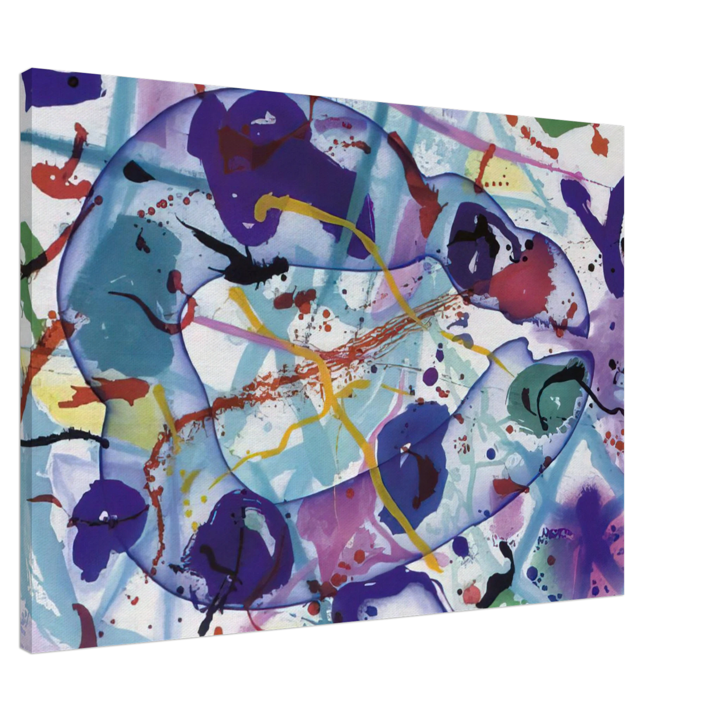 Sam Francis - Trietto 4  SFE 077RC  Canvas - 20x30 cm / 8x12 inches-canvas
