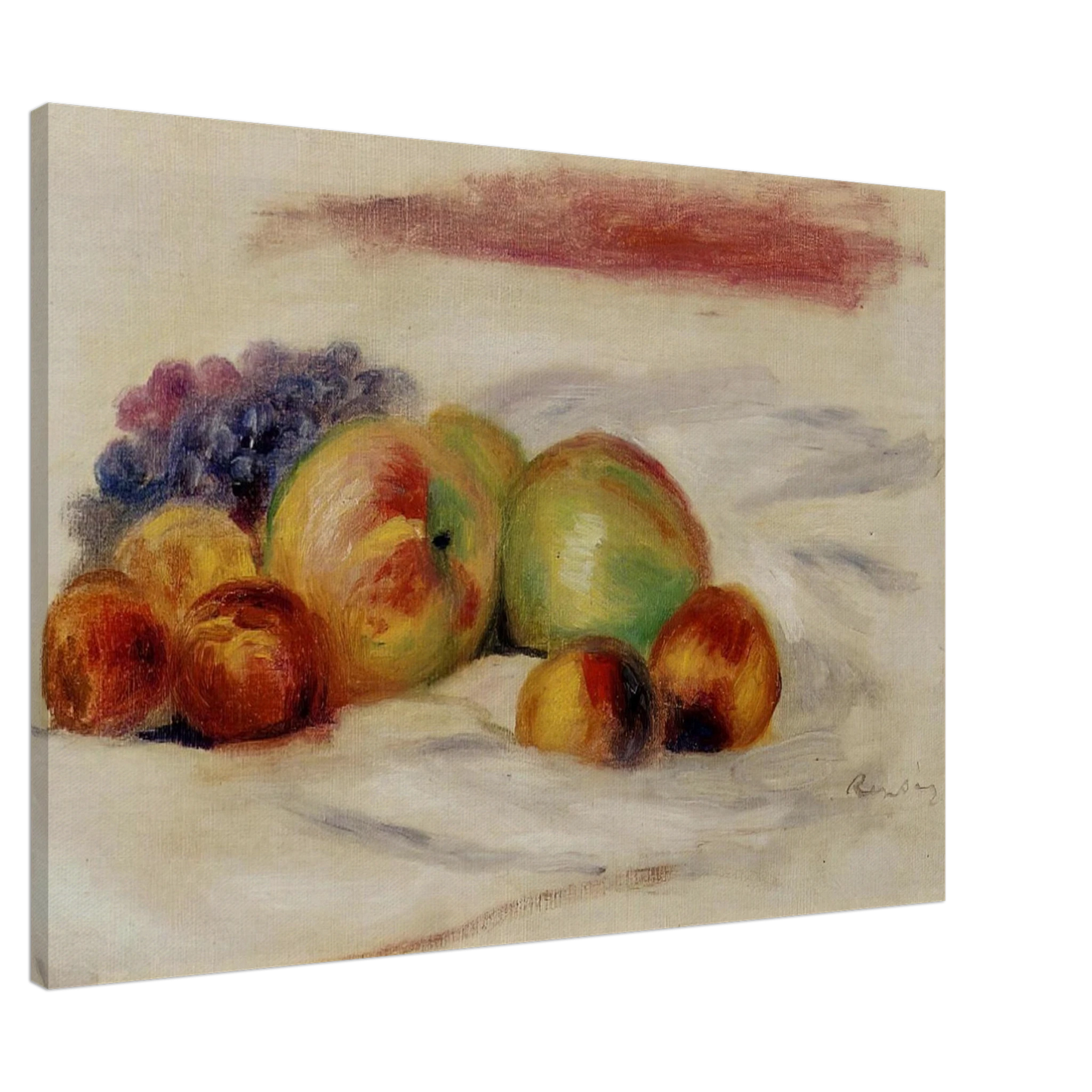Pierre-Auguste Renoir - Apples and Grapes Canvas - 20x30 cm / 8x12 inches-canvas