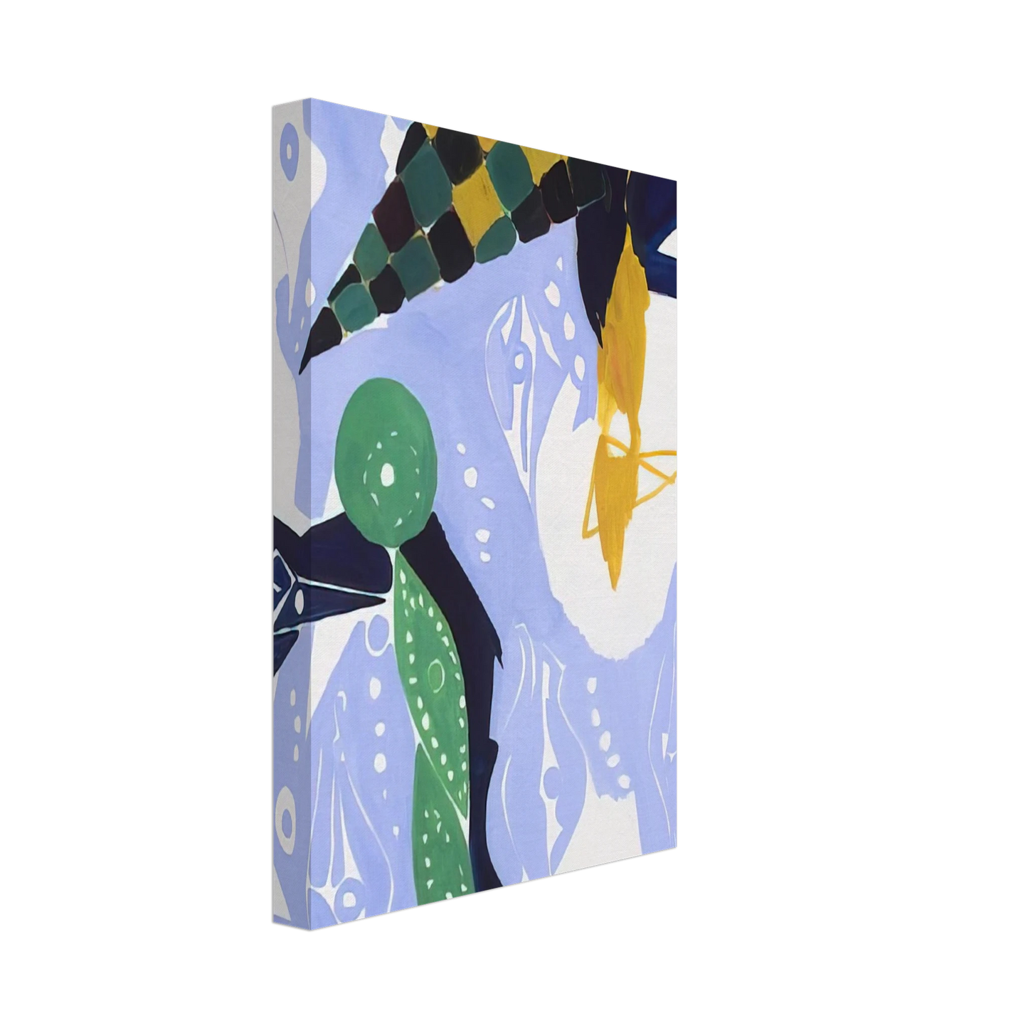 Ernst Wilhelm Nay - Blue Diaphan - 1965 Canvas - 40x60 cm / 16x24 inches-canvas