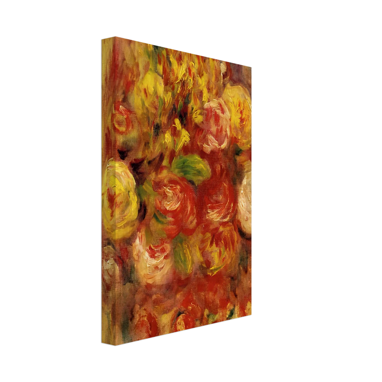 Pierre-Auguste Renoir - Flowers in a Vase with Blue Decoration Canvas - 40x60 cm / 16x24 inches-canvas