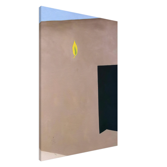 Georgia O'Keeffe - Patio Door with Green Leaf Canvas - 20x30 cm / 8x12 inches-canvas