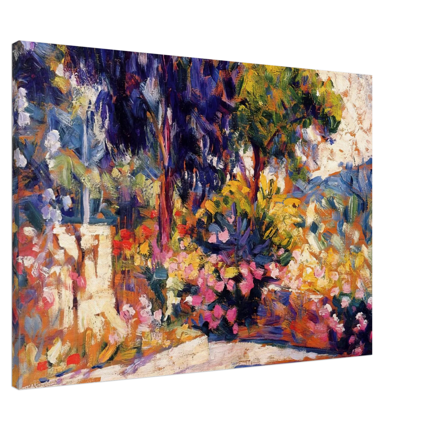 Henri-Edmond Cross - The Flowered Terrace Canvas - 20x30 cm / 8x12 inches-canvas