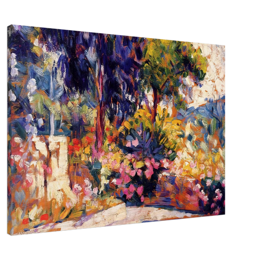 Henri-Edmond Cross - The Flowered Terrace Canvas - 20x30 cm / 8x12 inches-canvas