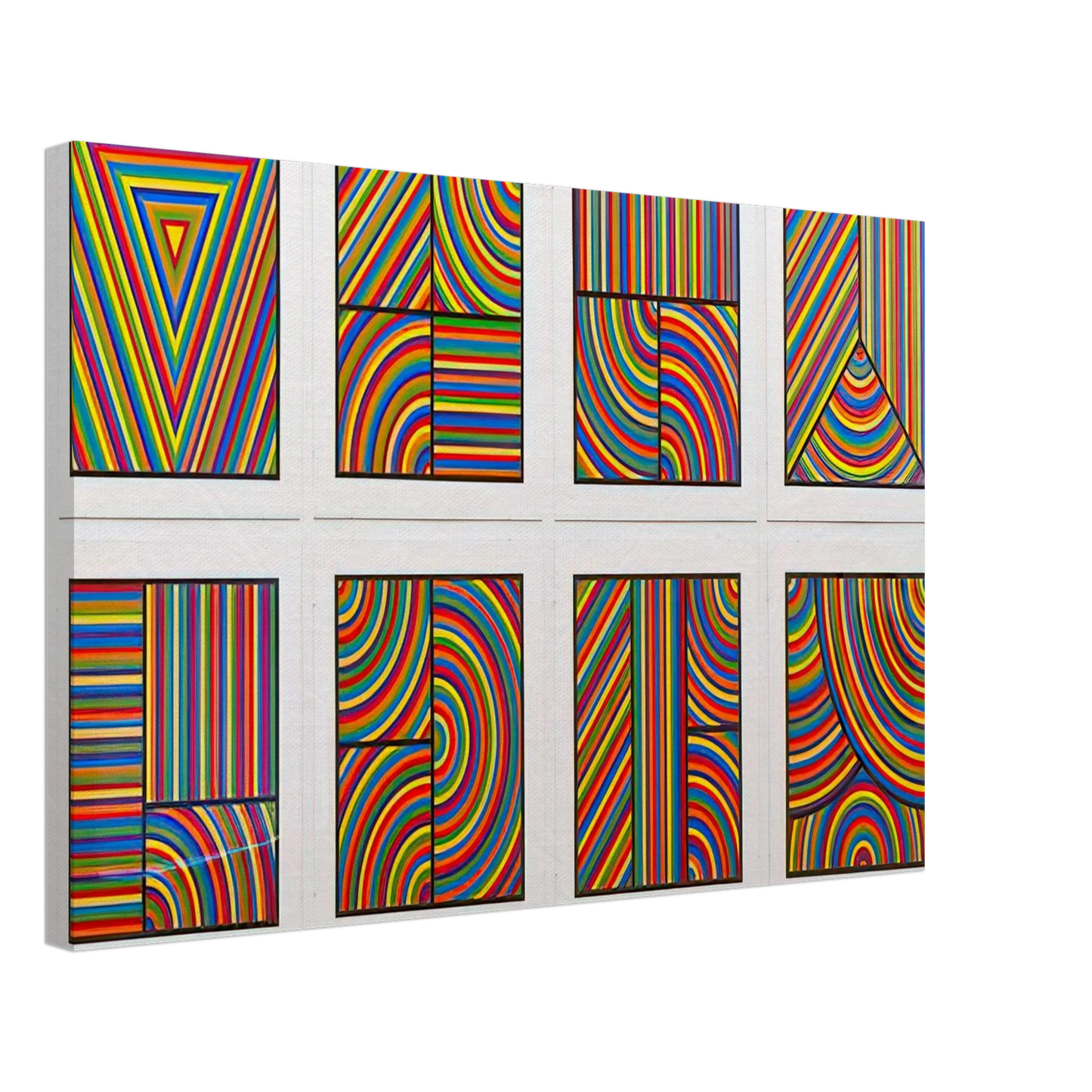Sol LeWitt - Color Bands Wadsworth Portfolio Canvas - 70x100 cm / 28x40 inches-canvas