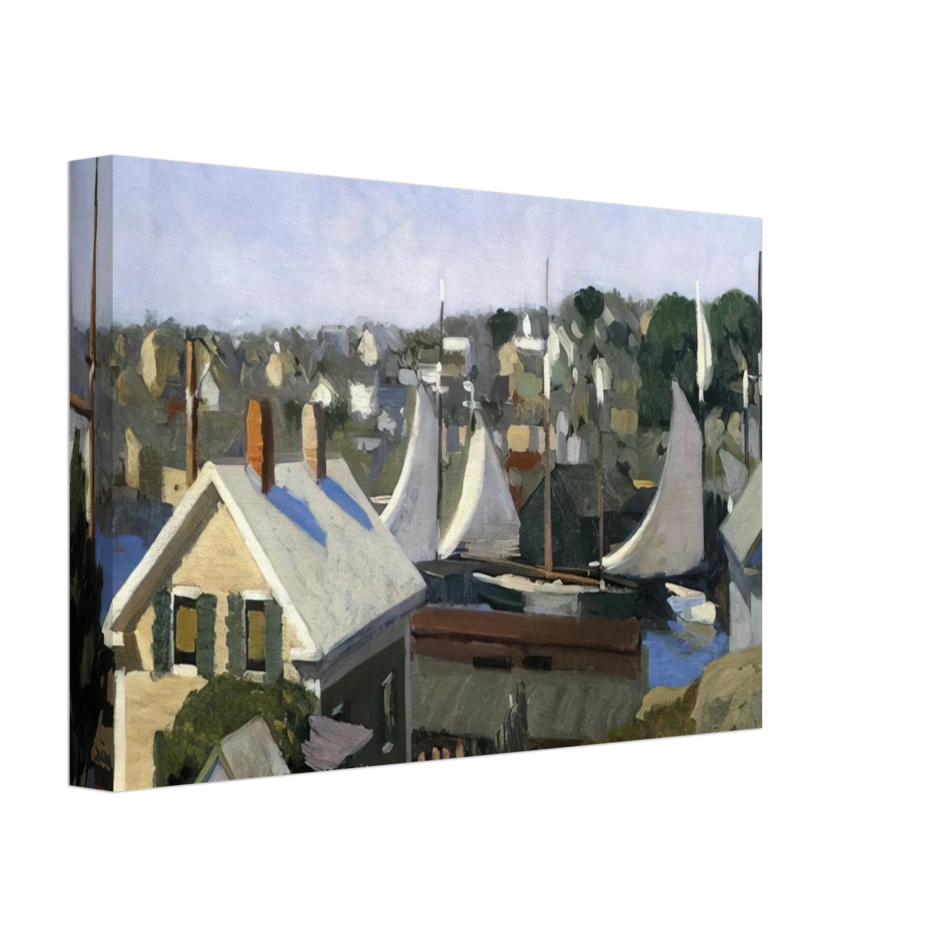 Edward Hopper - Gloucester Harbor Canvas - 40x60 cm / 16x24 inches-canvas