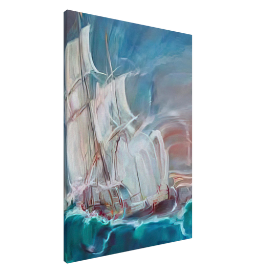 Konrad Zuse - The Great Sail in the Storm Canvas - 20x30 cm / 8x12 inches-canvas