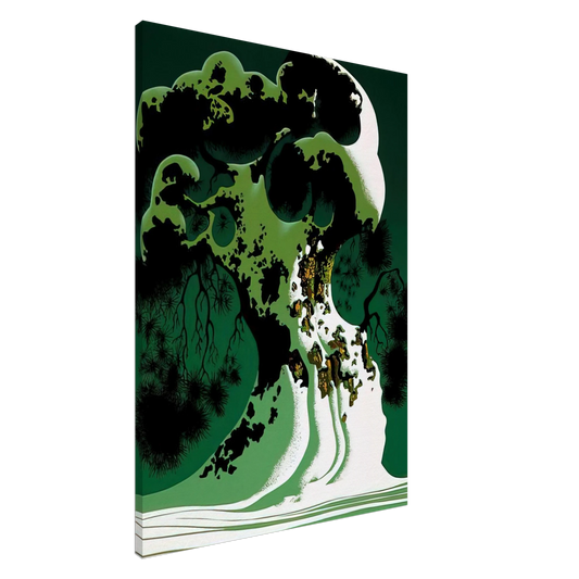 Eyvind Earle - Snow Covered Bonsai Canvas - 20x30 cm / 8x12 inches-canvas