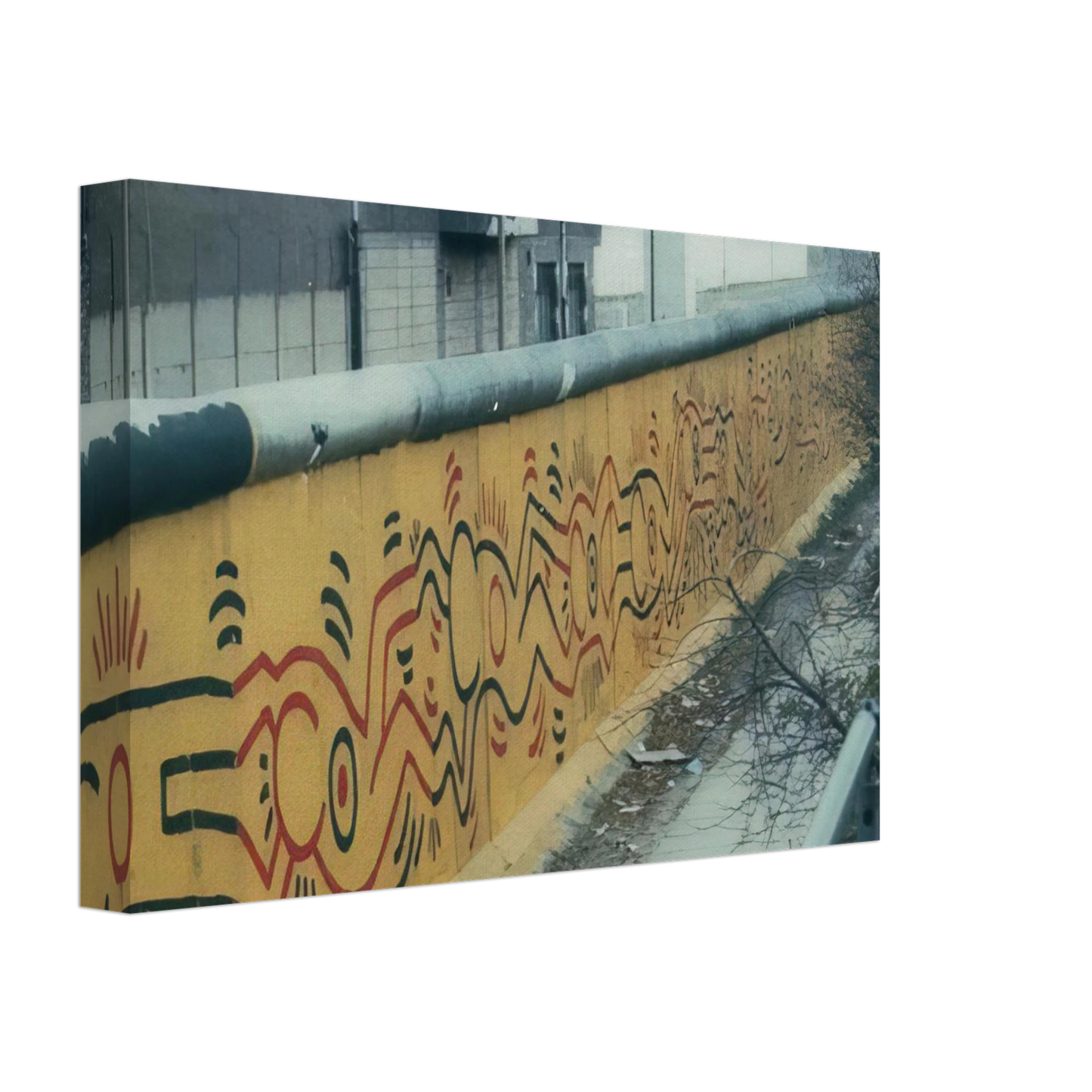 Keith Haring - BERLIN MURAL 1986 Canvas - 40x60 cm / 16x24 inches-canvas