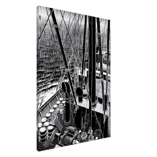 MC Escher - FREIGHTER SEPTEMBER 1936 1936 Canvas - 20x30 cm / 8x12 inches-canvas