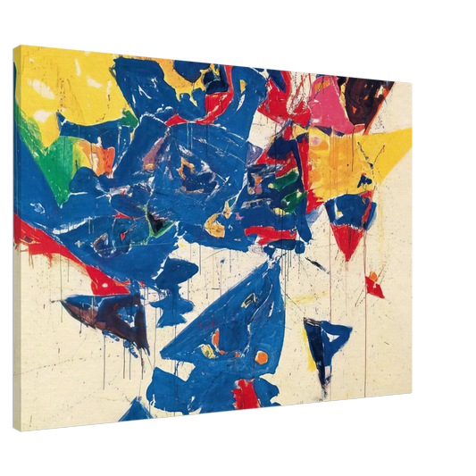 Sam Francis - Middle Blue III Canvas - 20x30 cm / 8x12 inches-canvas