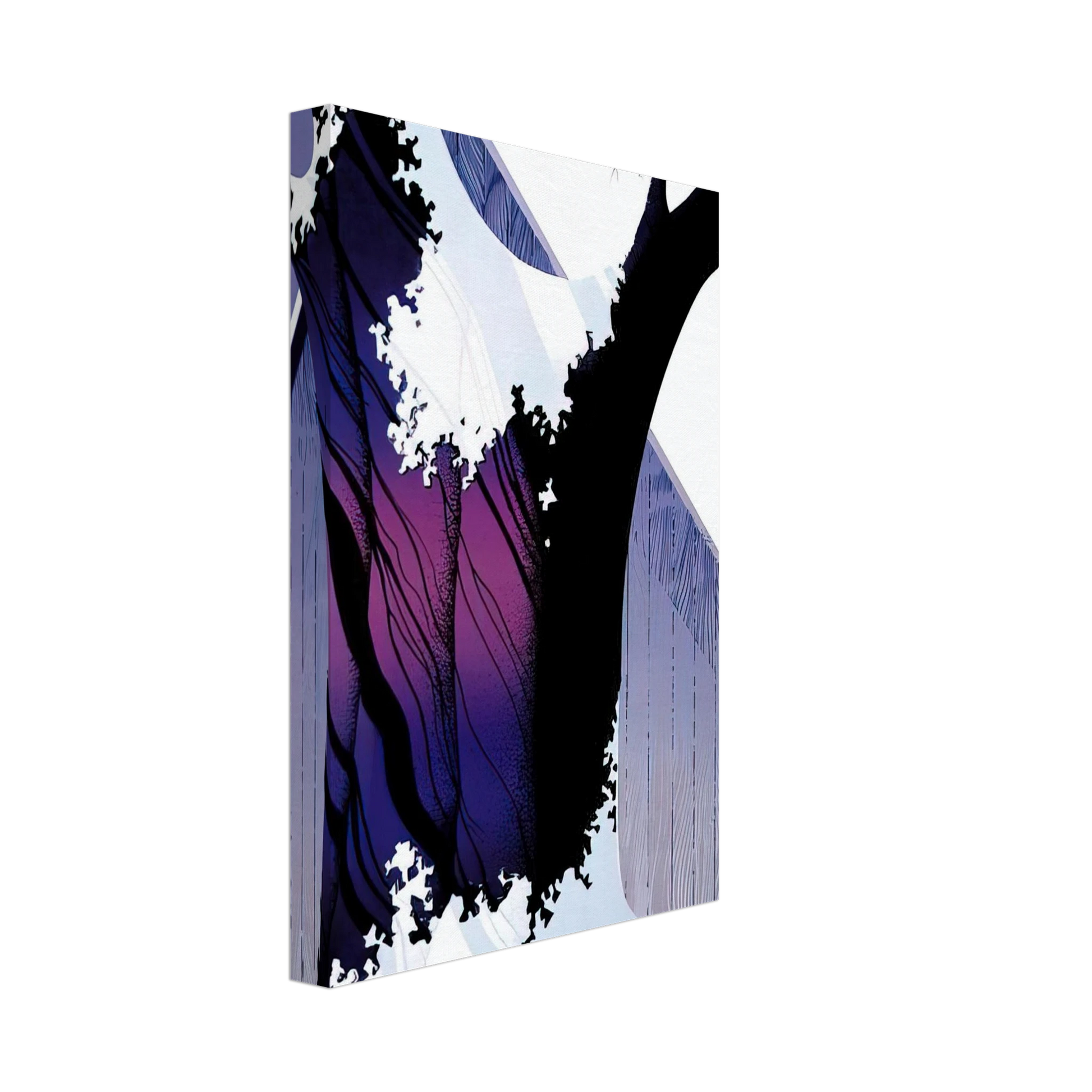 Eyvind Earle - Violet Tree and Barn Canvas - 70x100 cm / 28x40 inches-canvas