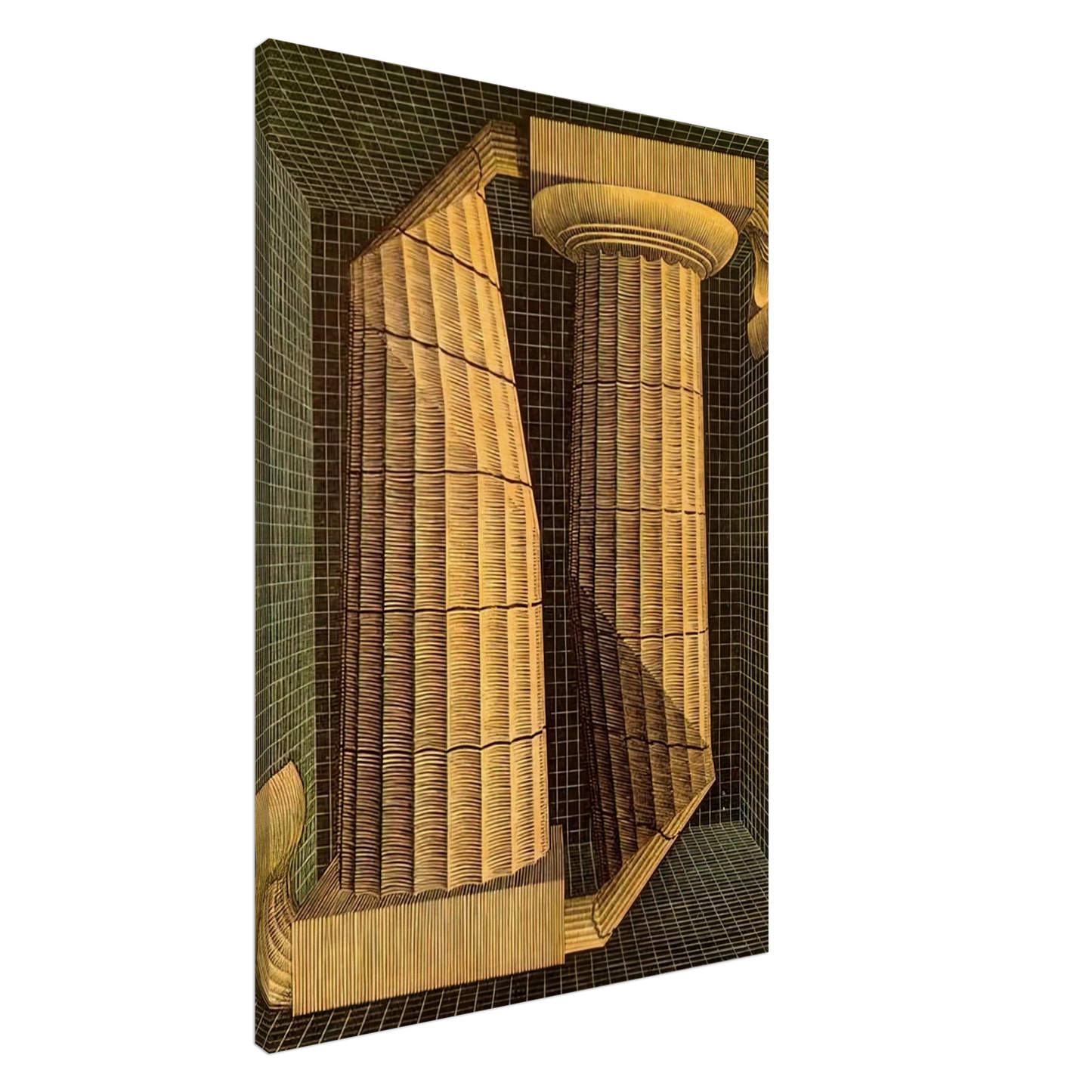 MC Escher - DORIC COLUMNS Canvas - 20x30 cm / 8x12 inches-canvas
