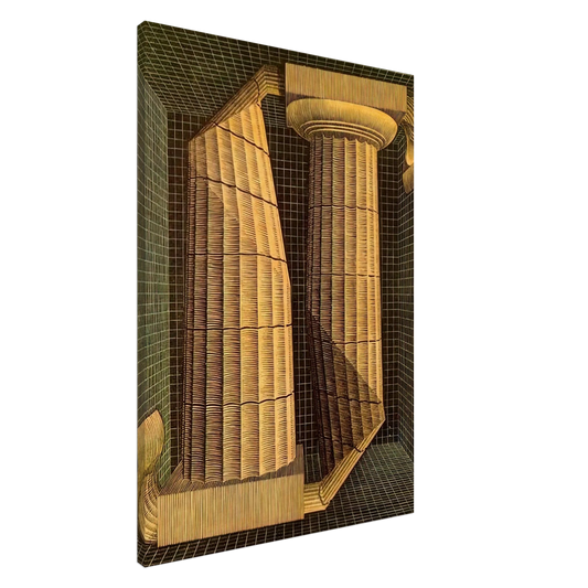 MC Escher - DORIC COLUMNS Canvas - 20x30 cm / 8x12 inches-canvas