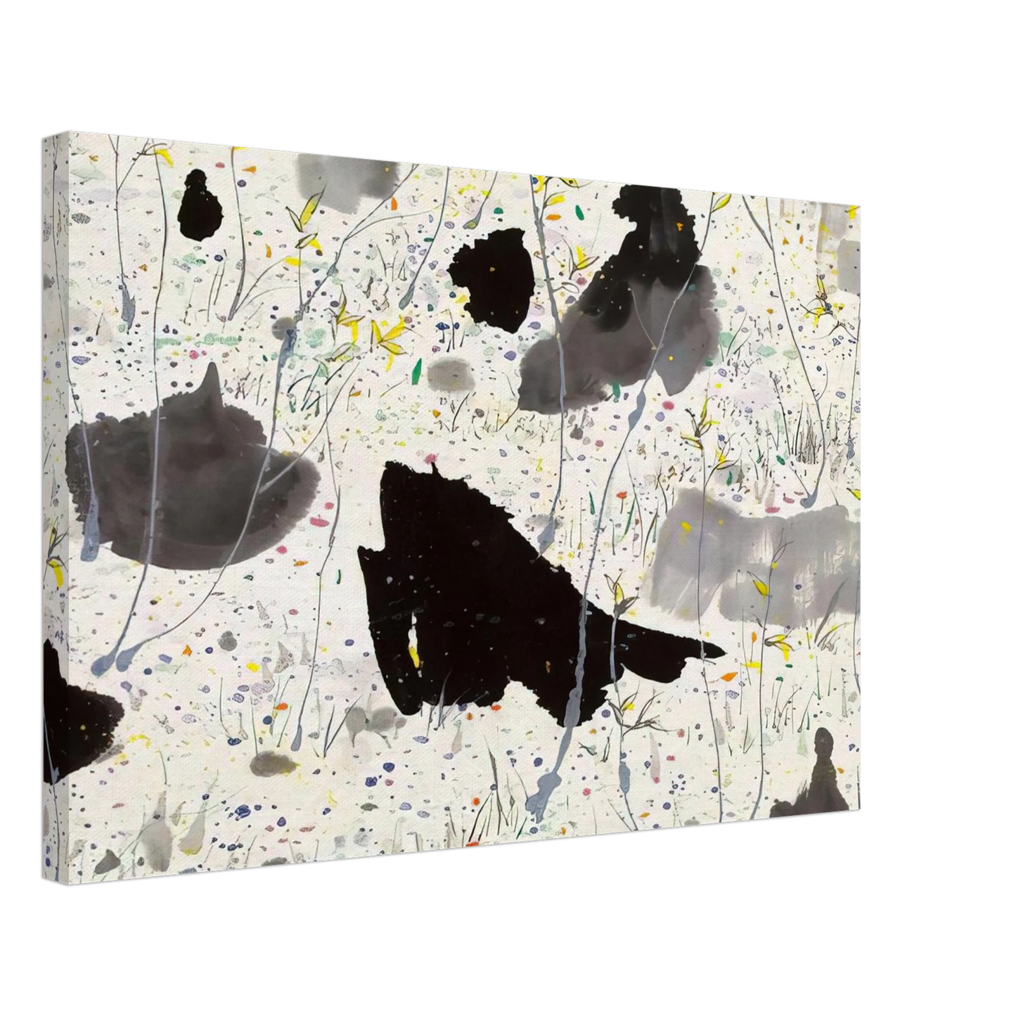 Wu Guanzhong - Blossom Out - 1986 Canvas - 40x60 cm / 16x24 inches-canvas