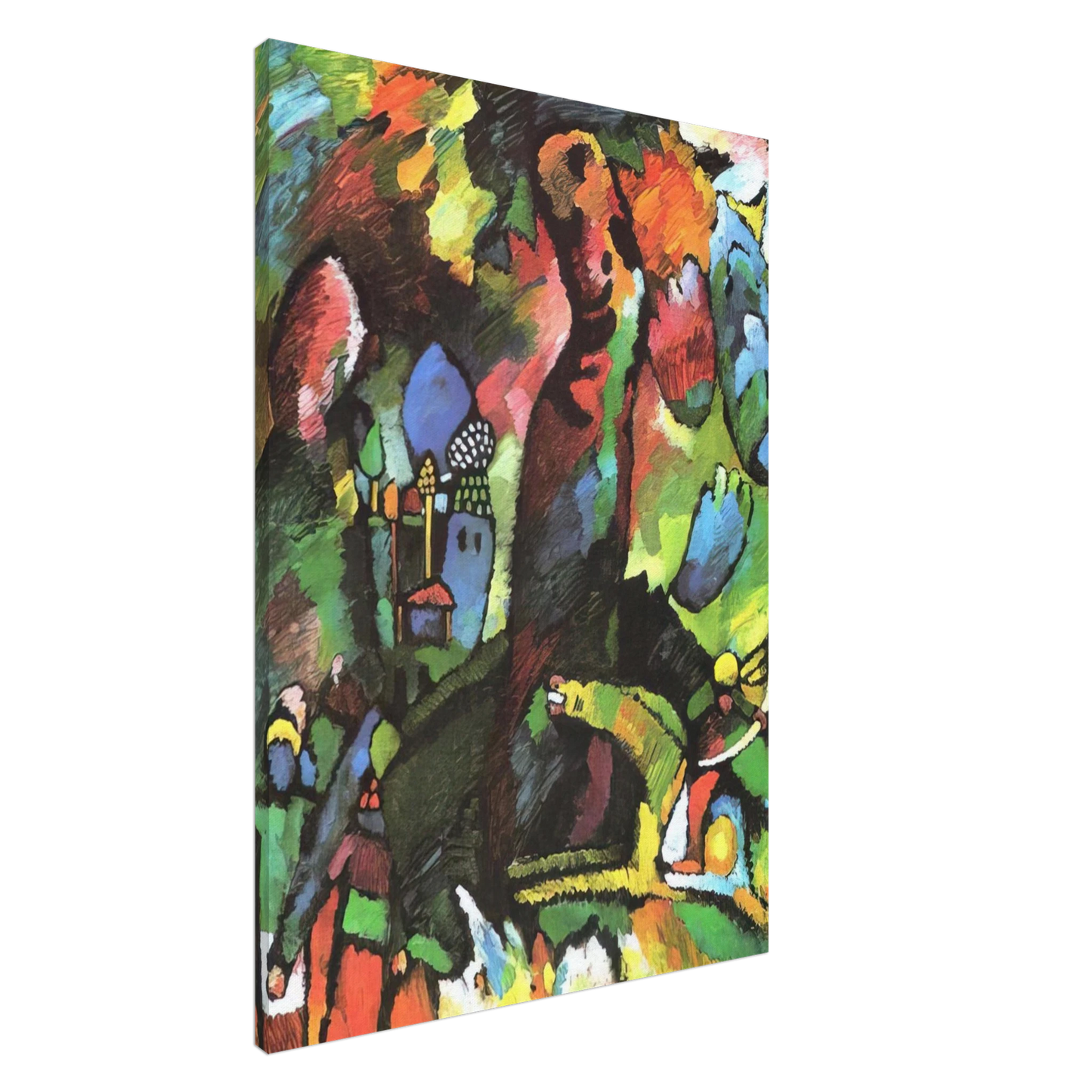 Wassily Kandinsky - PICTURE WITH ARCHER 1909 Canvas - 20x30 cm / 8x12 inches-canvas