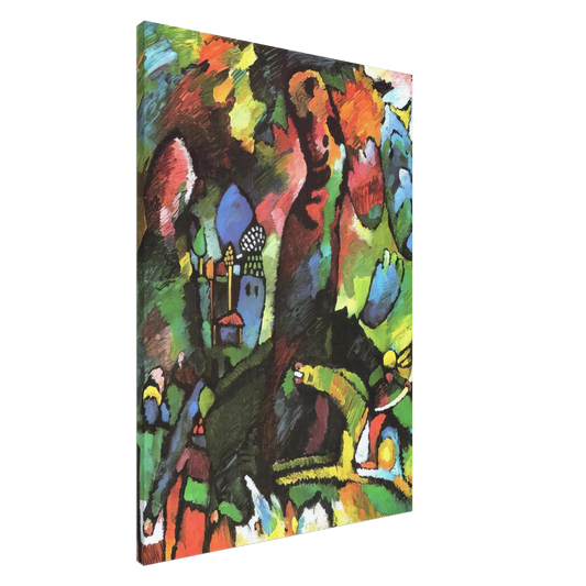 Wassily Kandinsky - PICTURE WITH ARCHER 1909 Canvas - 20x30 cm / 8x12 inches-canvas