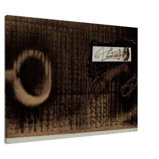 Antoni Tapies - ETIQUETTE 1979 Canvas - 20x30 cm / 8x12 inches-canvas