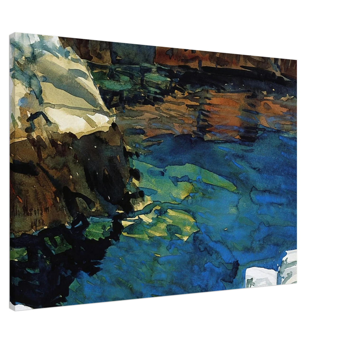 Childe Hassam - The Cove Canvas - 20x30 cm / 8x12 inches-canvas