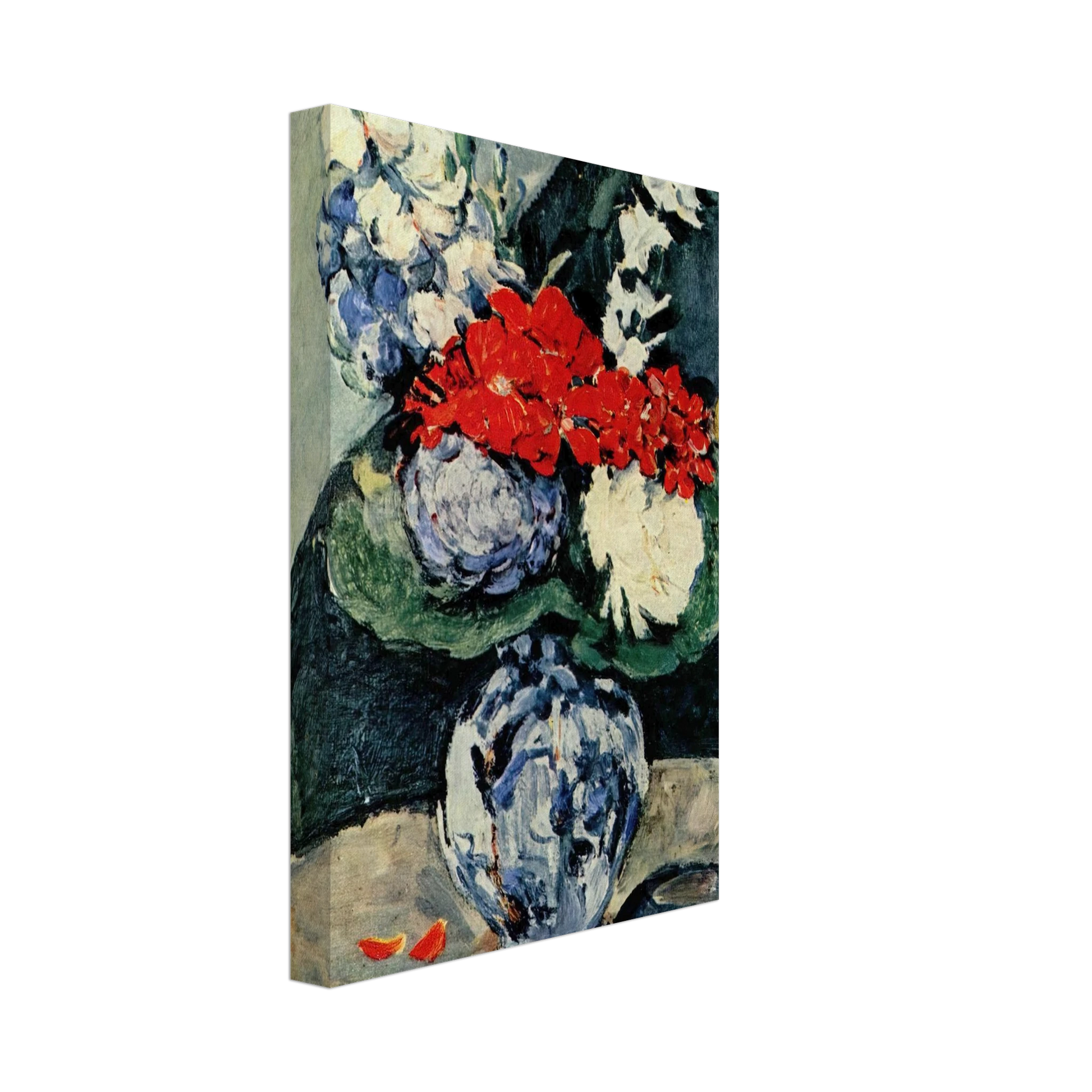Paul Cezanne - Still life, Delft vase with flowers Canvas - 70x100 cm / 28x40 inches-canvas